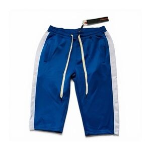 ★ NWT Screenshot Activewear Unisex Long Shorts - Blue/White ★